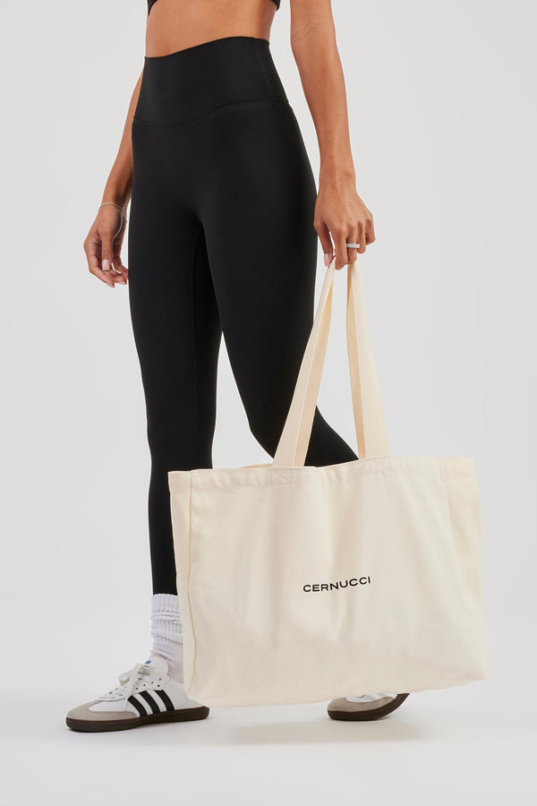 Cernucci Canvas Tote Bag - Off White