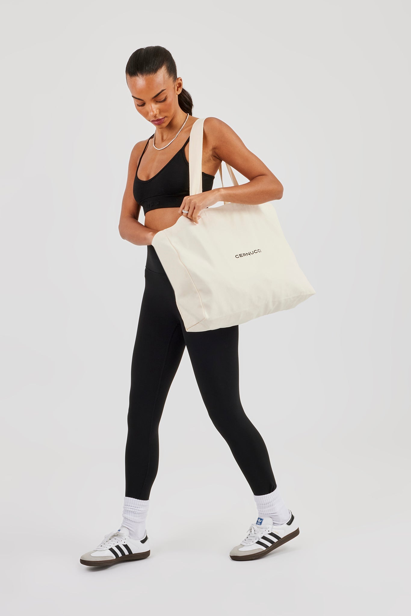 Cernucci Canvas Tote Bag - Off White