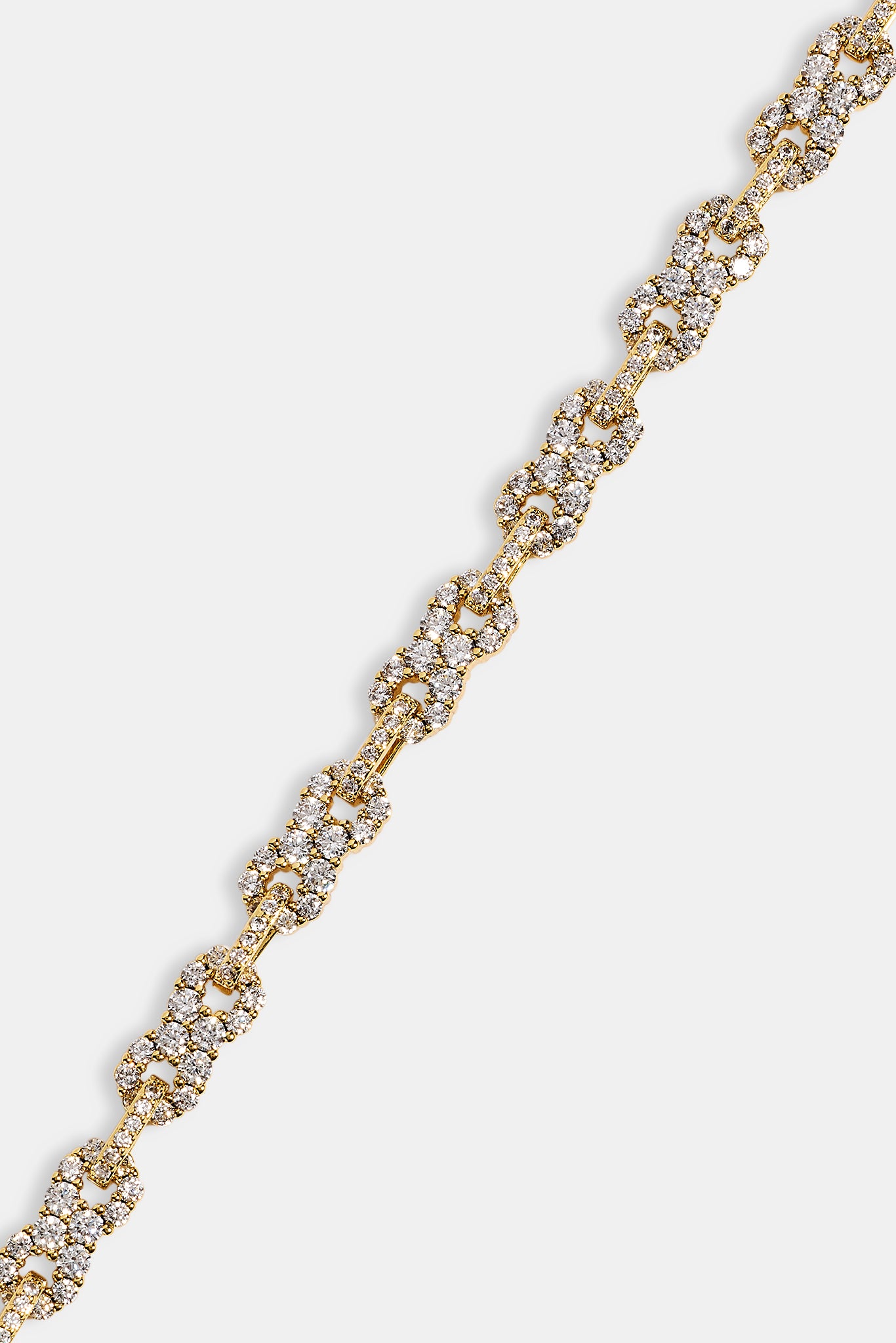 Iced Infinity Link 6mm Bracelet - Gold