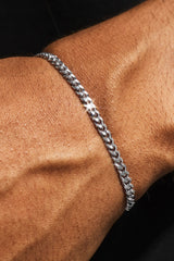 Miami Cuban Bracelet - 3.5mm - White