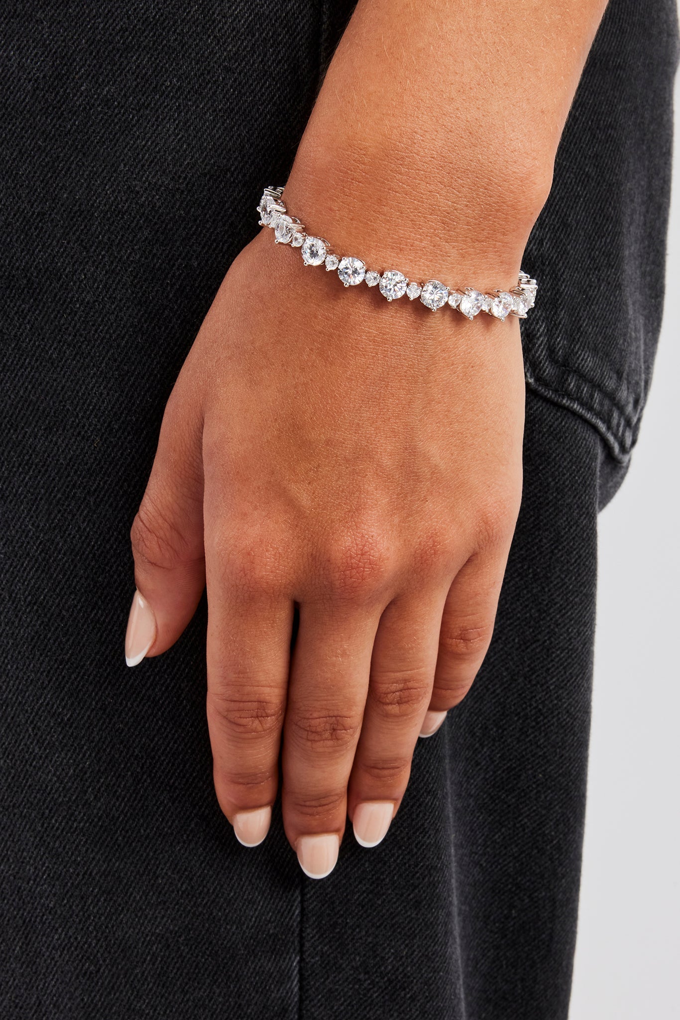 Alternating Round Tennis Bracelet - 6mm