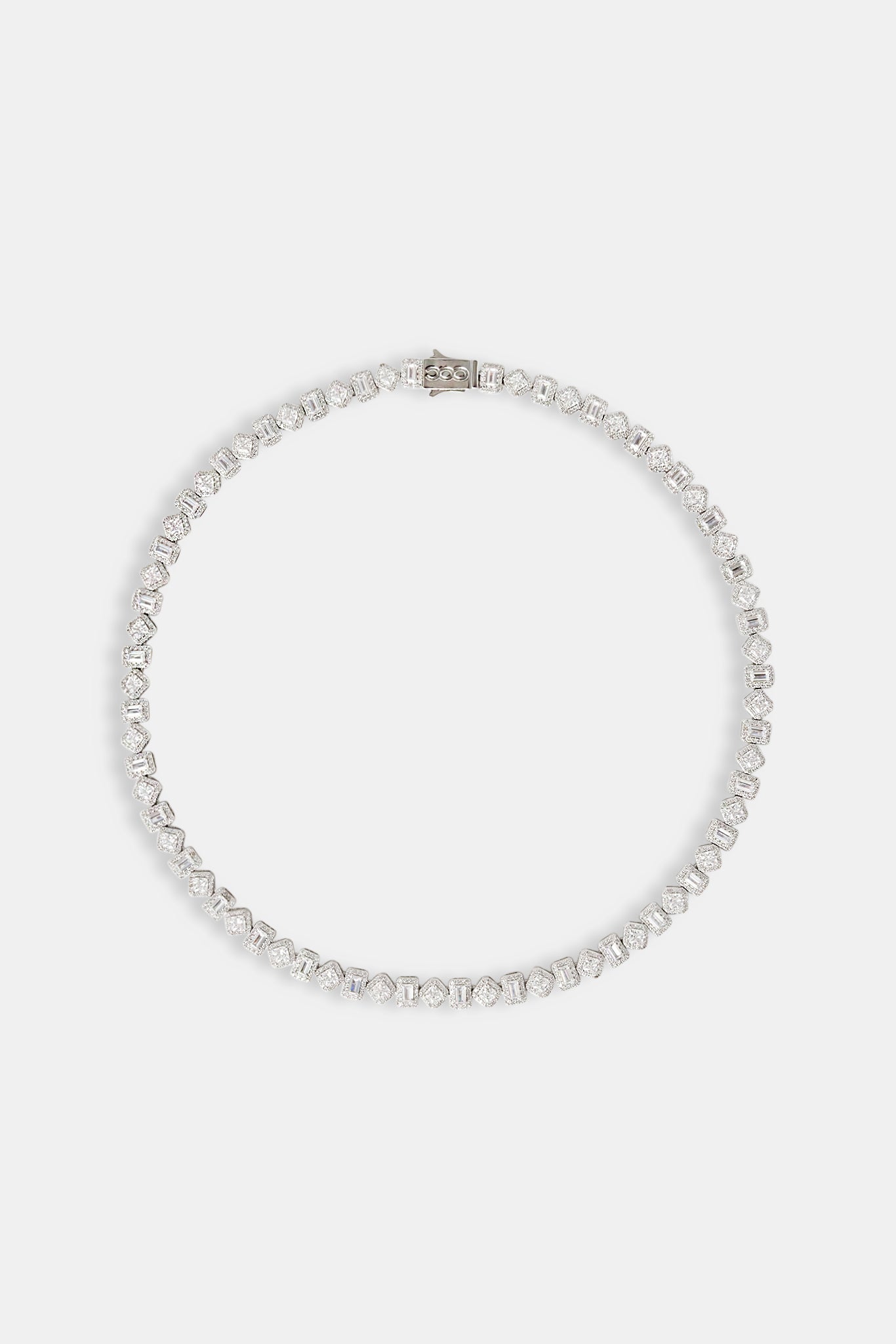 Baguette & Square Cluster Tennis Chain - 8mm | Mens Chains | Shop