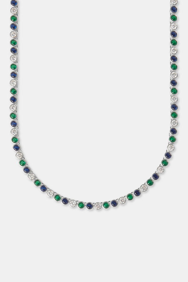 Blue & Green Iced Stone Chain - 5mm