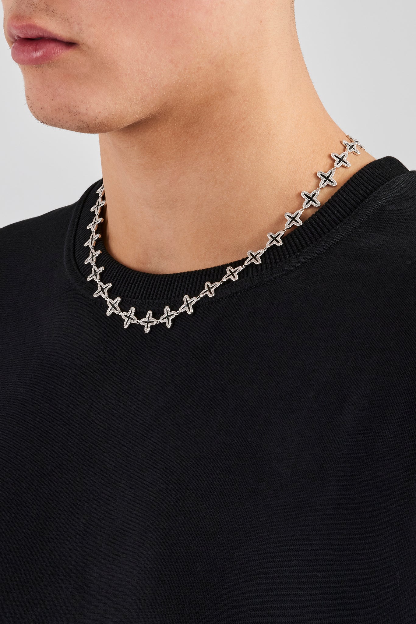 Black Enamel Motif Chain - 10mm