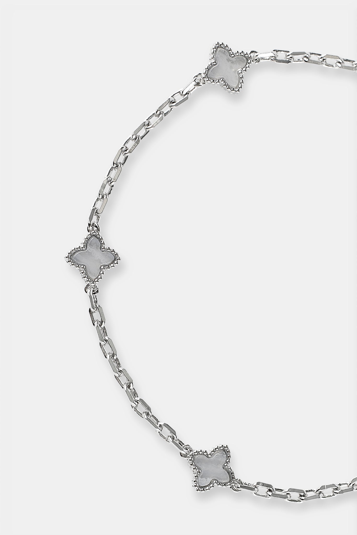 Blue Agate Motif Rolo Bracelet - 8mm