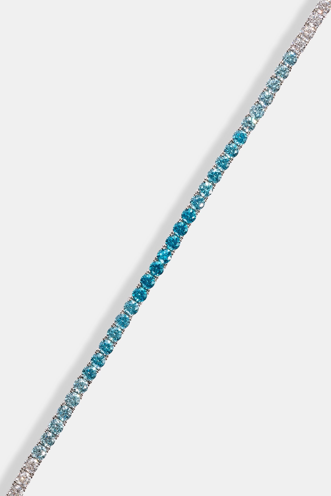 Gradient Blue Tennis Bracelet - 3mm - White