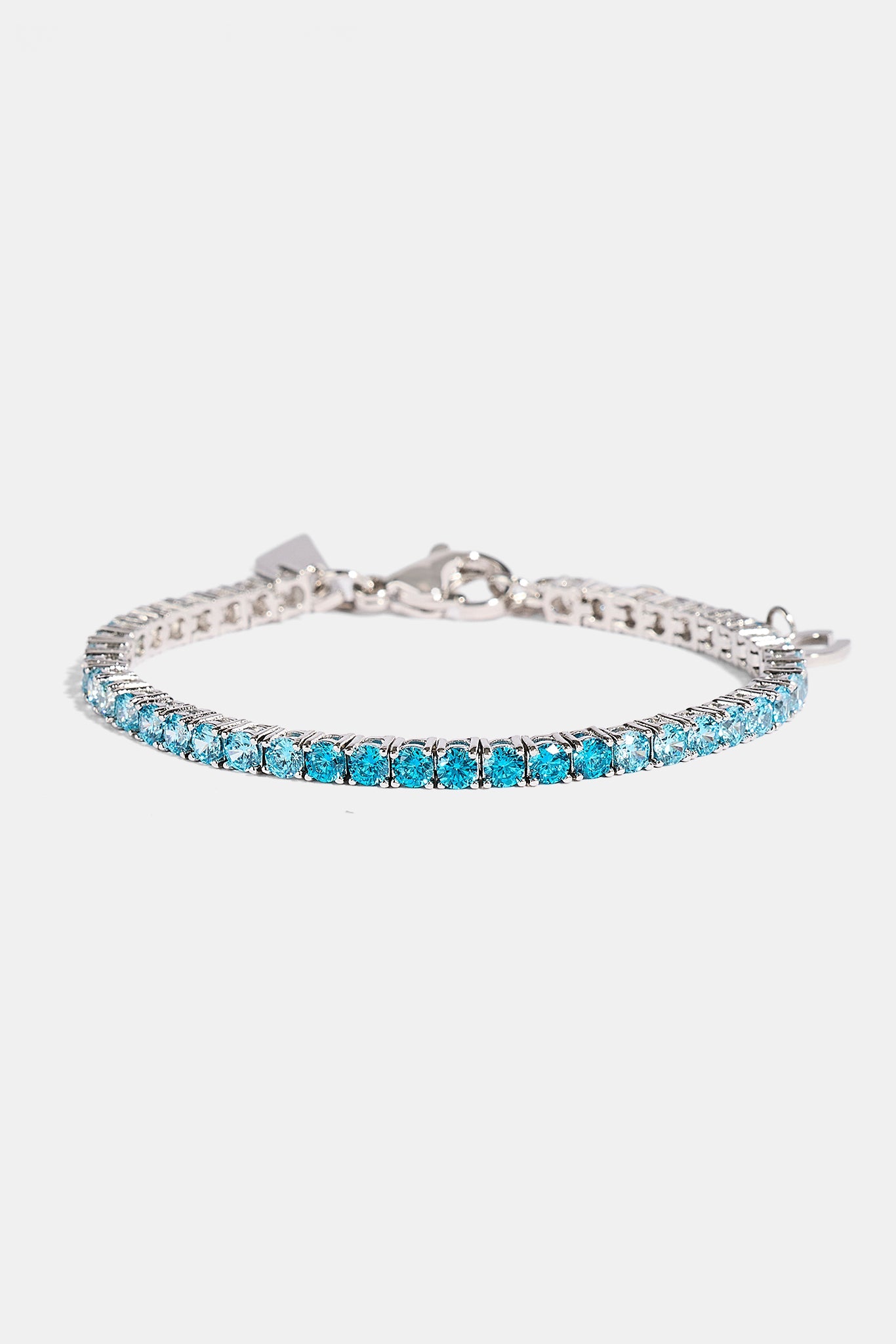 Gradient Blue Tennis Bracelet - 3mm - White