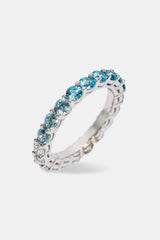 Blue Gradient Tennis Ring - 3mm - White