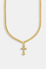Chunky Cross Polished Cuban Chain - 5mm - Gold