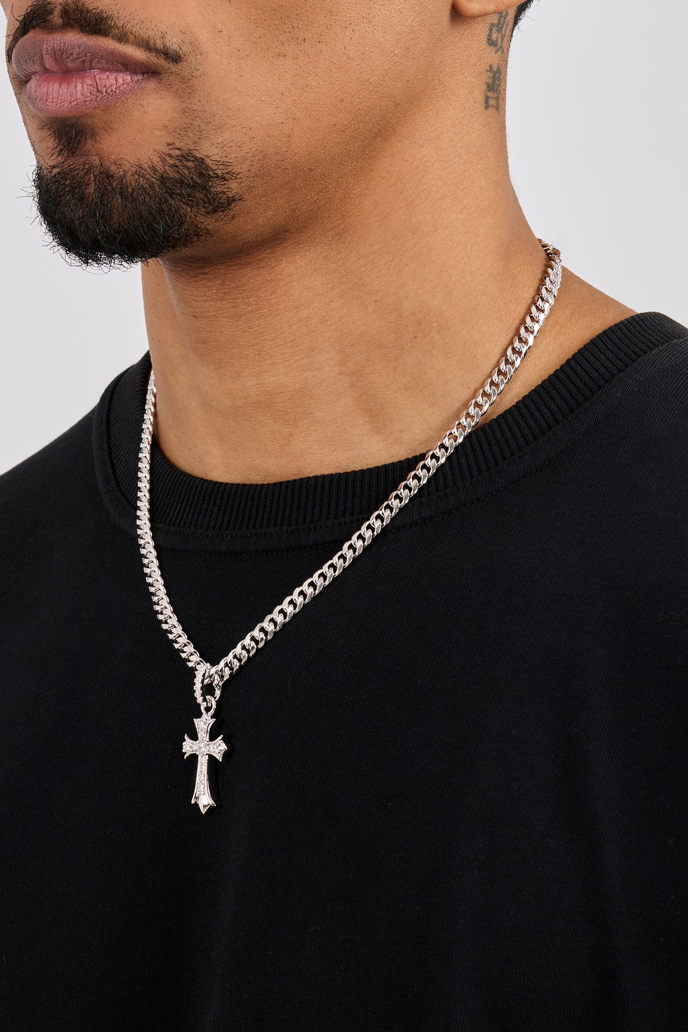 Chunky Cross Polished Cuban Chain - 5mm