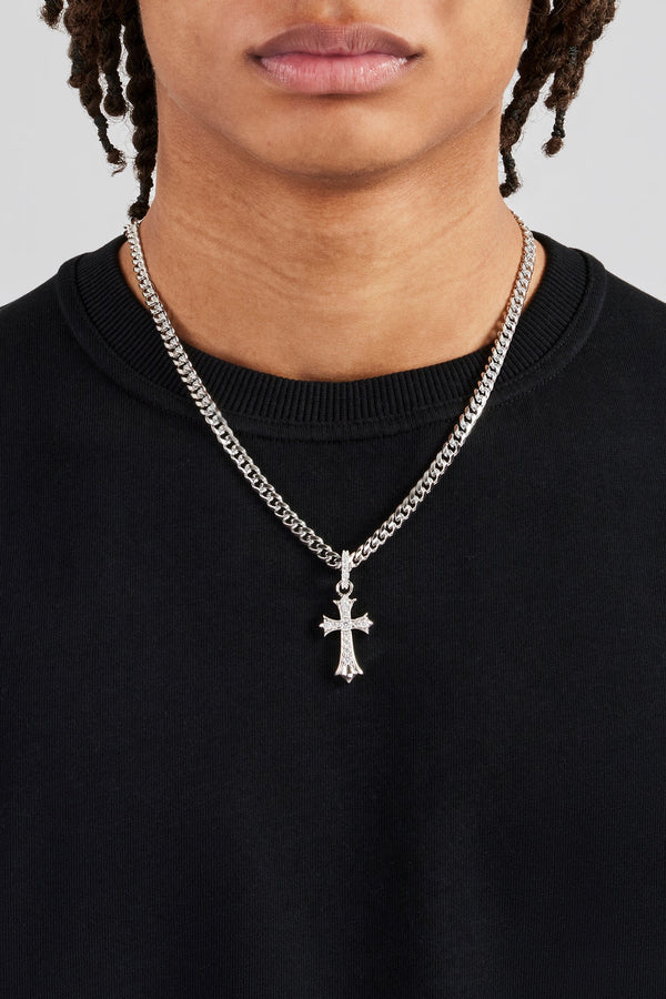 Chunky Cross Polished Cuban Chain - 5mm