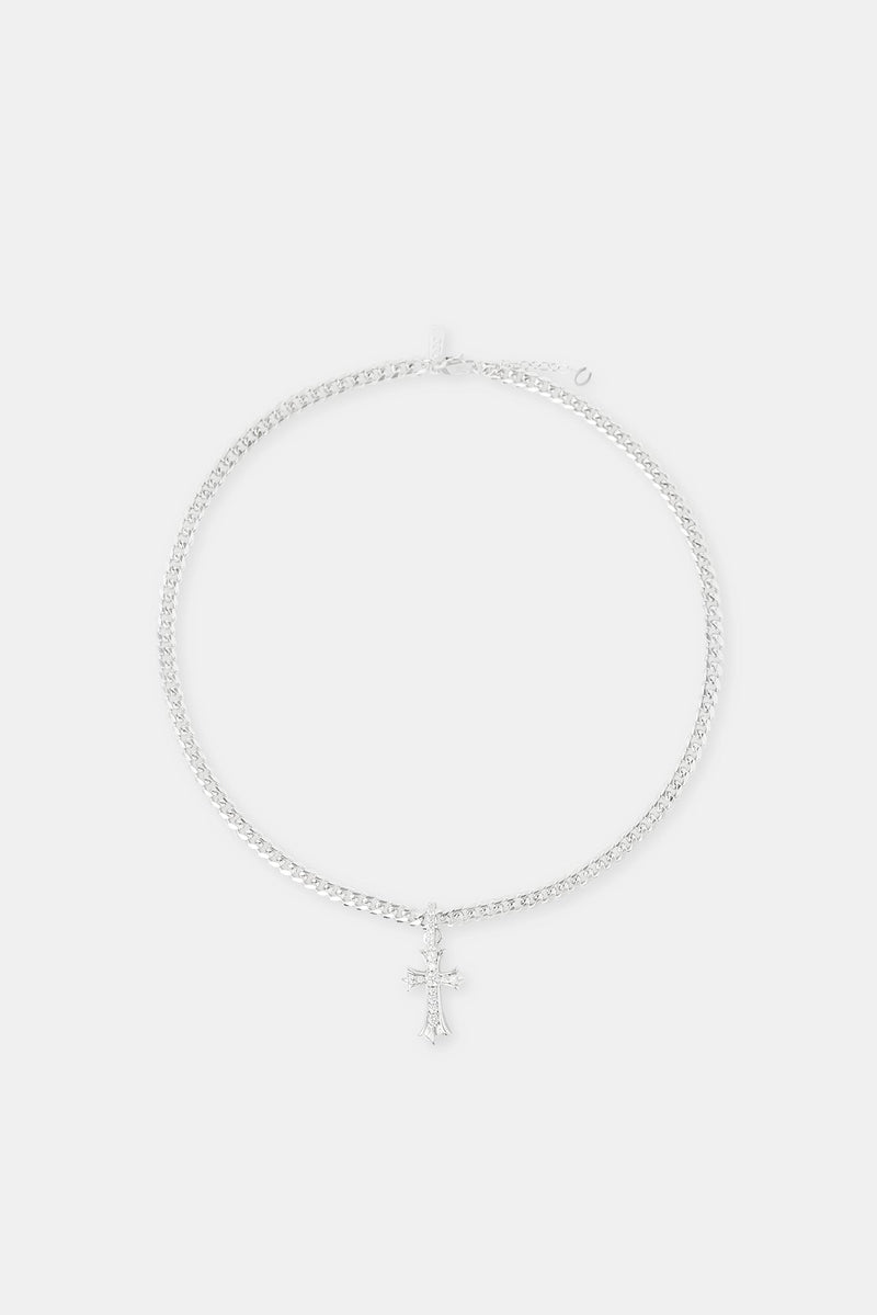 Chunky Cross Polished Cuban Chain - 5mm