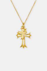 Double Iced Cross Necklace