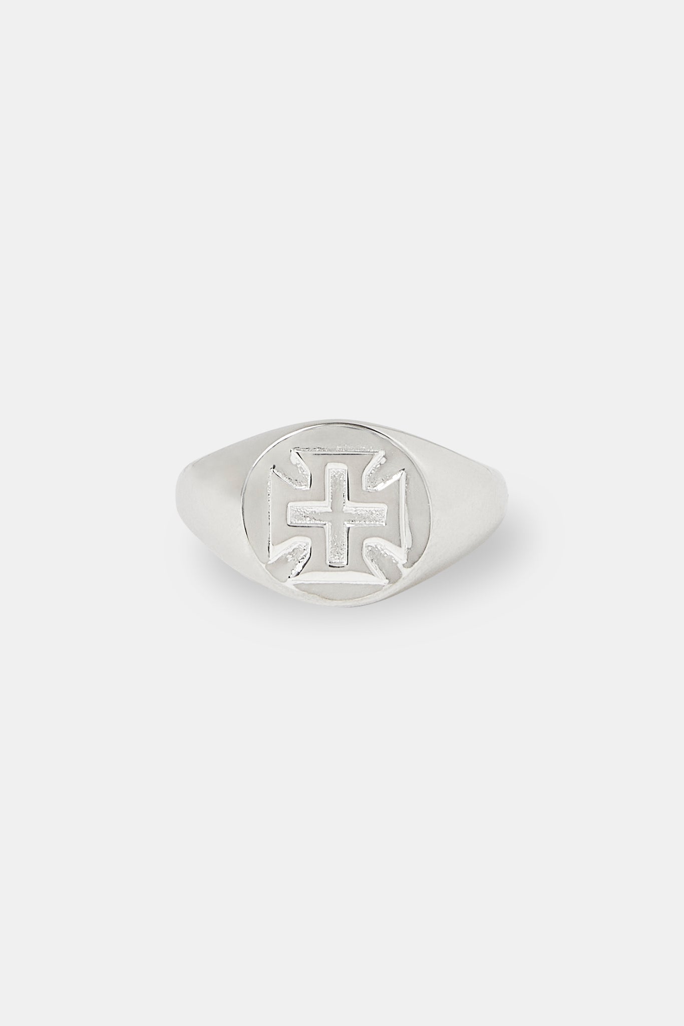 Cross Motif Signet Ring - 15mm