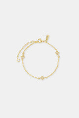 Cross Thin Link Anklet - 2.5mm