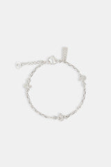 Iced Cross Rolo Link Bracelet - 8mm