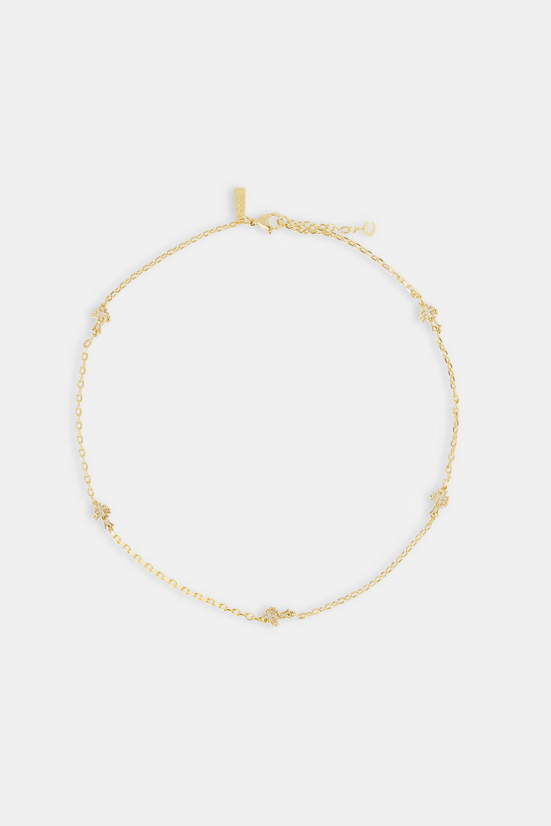 Cross Thin Link Chain - 2.5mm - Gold