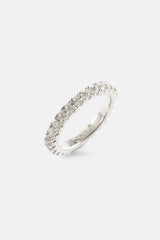 Iced Tennis Ring - 3mm - White
