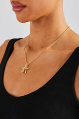 Double Multi Iced Cross Necklace - 20mm