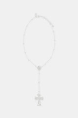 Drop Pendant Cross Necklace - 40mm