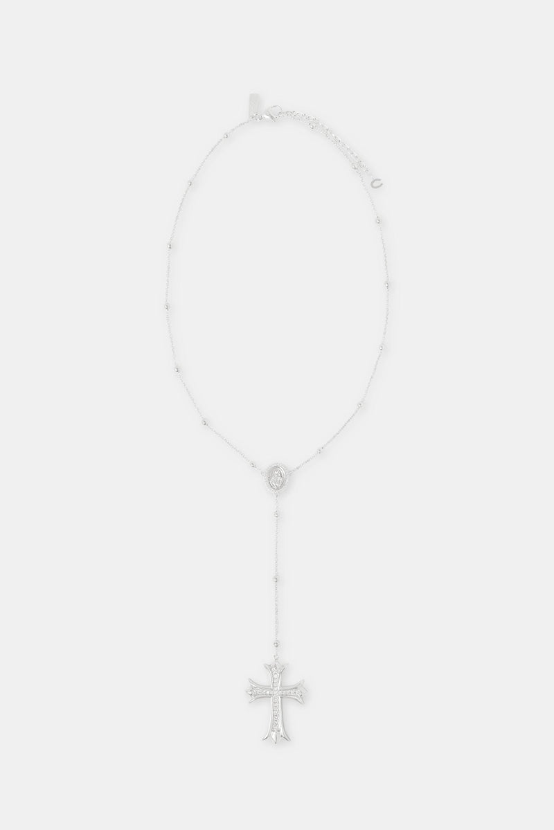 Drop Pendant Cross Necklace - 40mm