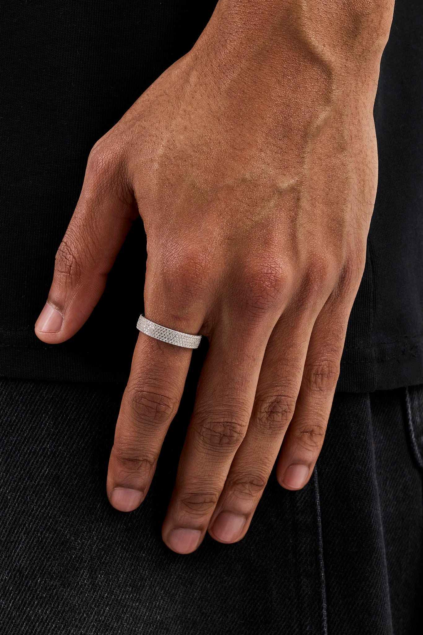 5 Row Tennis Ring - 6mm - White & Small Premium Gift Box