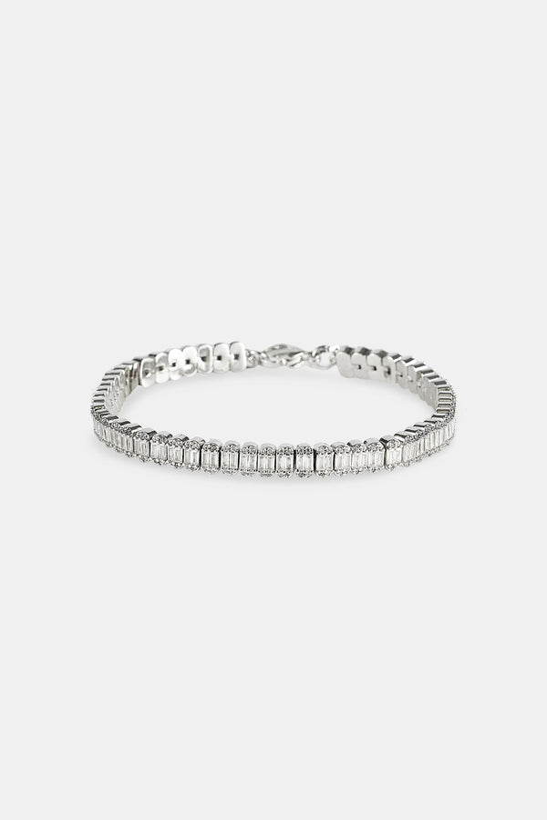 Iced Baguette Stone Tennis Bracelet - 6mm