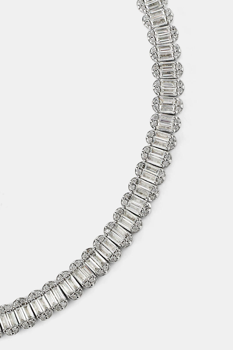 Iced Baguette Stone Tennis Bracelet - 6mm