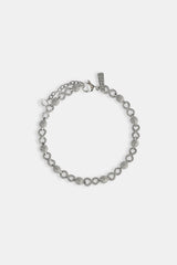 Iced Ball & Infinity Link Bracelet - 6mm