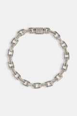 Iced Baguette Link Bracelet - 6mm