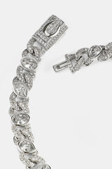 Iced Cuban Gemstone Link Bracelet - 8mm