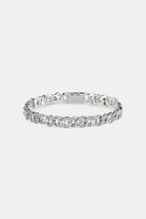 Iced Cuban Gemstone Link Bracelet - 8mm