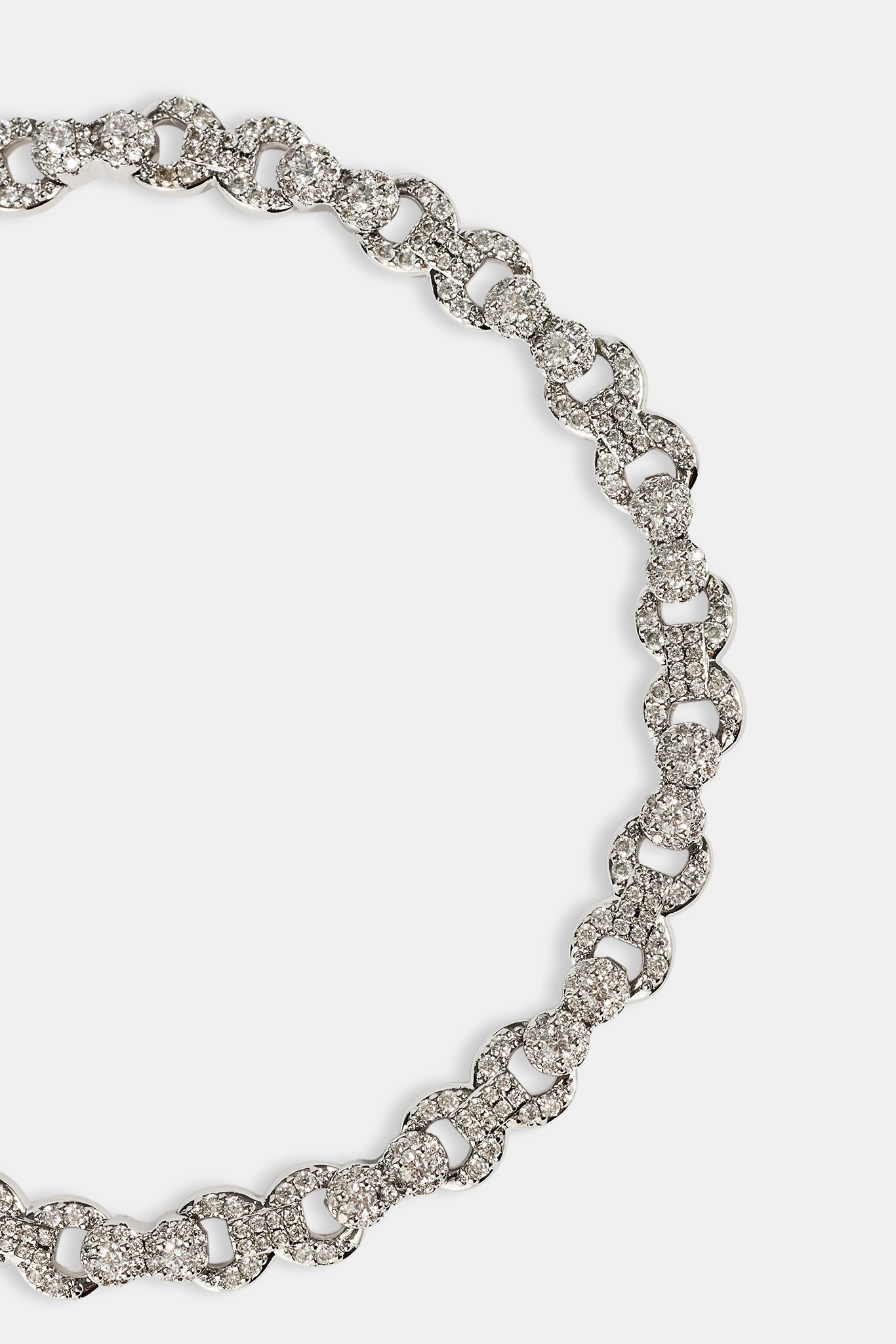 Iced Baguette & Pave Infinity Link Bracelet - 6mm