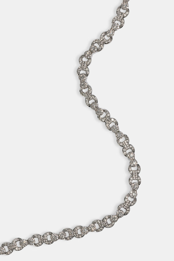 Iced Baguette & Pave Infinity Link Chain - 6mm