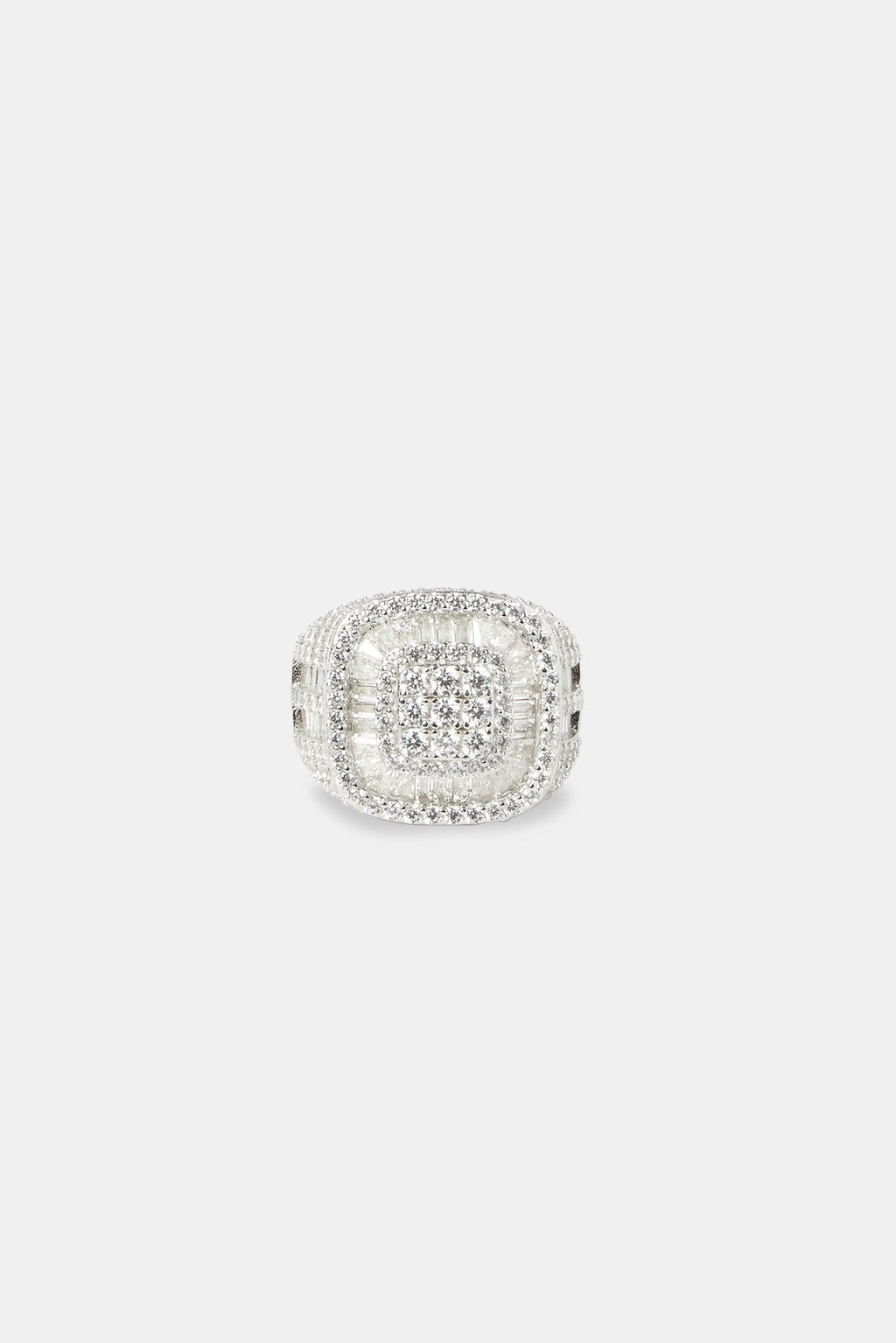 Iced Baguette Signet Ring - 20mm | Mens Rings | Shop Signet Rings at ...