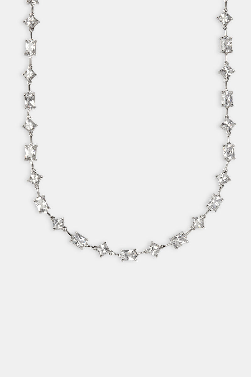 Iced Baguette & Square Stone Chain - 8mm