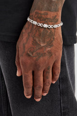 Iced Clear Baguette Stone Infinity Link Bracelet - 6mm