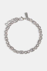 Iced Clear Baguette Stone Infinity Link Bracelet - 6mm