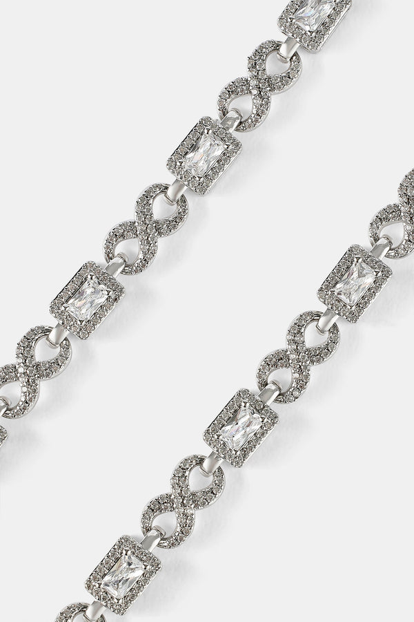 Iced Clear Baguette Stone Infinity Link Chain - 6mm