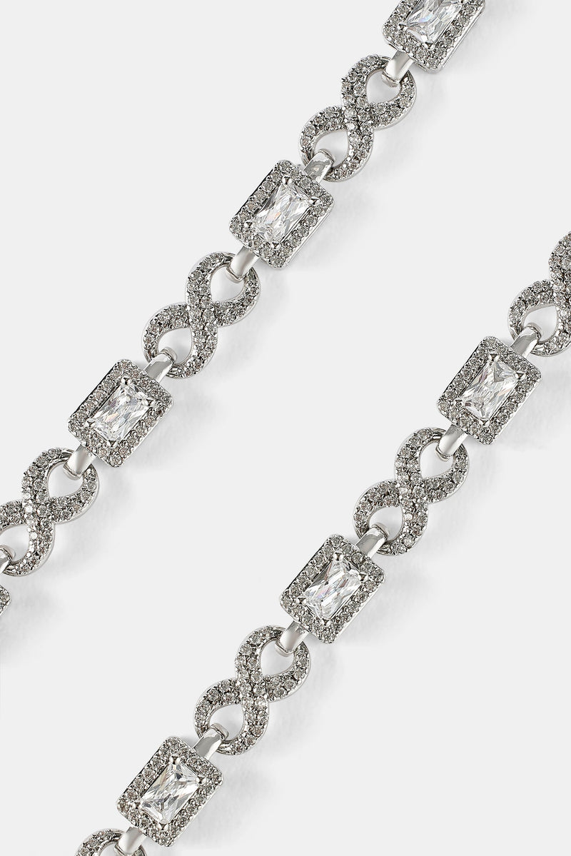 Iced Clear Baguette Stone Infinity Link Chain - 6mm