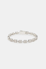 Iced Baguette Cluster Bracelet