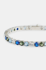 Iced Blue Ombre Tennis Bracelet - 5mm