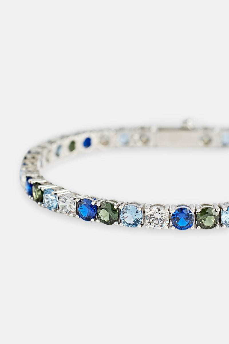 Iced Blue Ombre Tennis Bracelet - 5mm