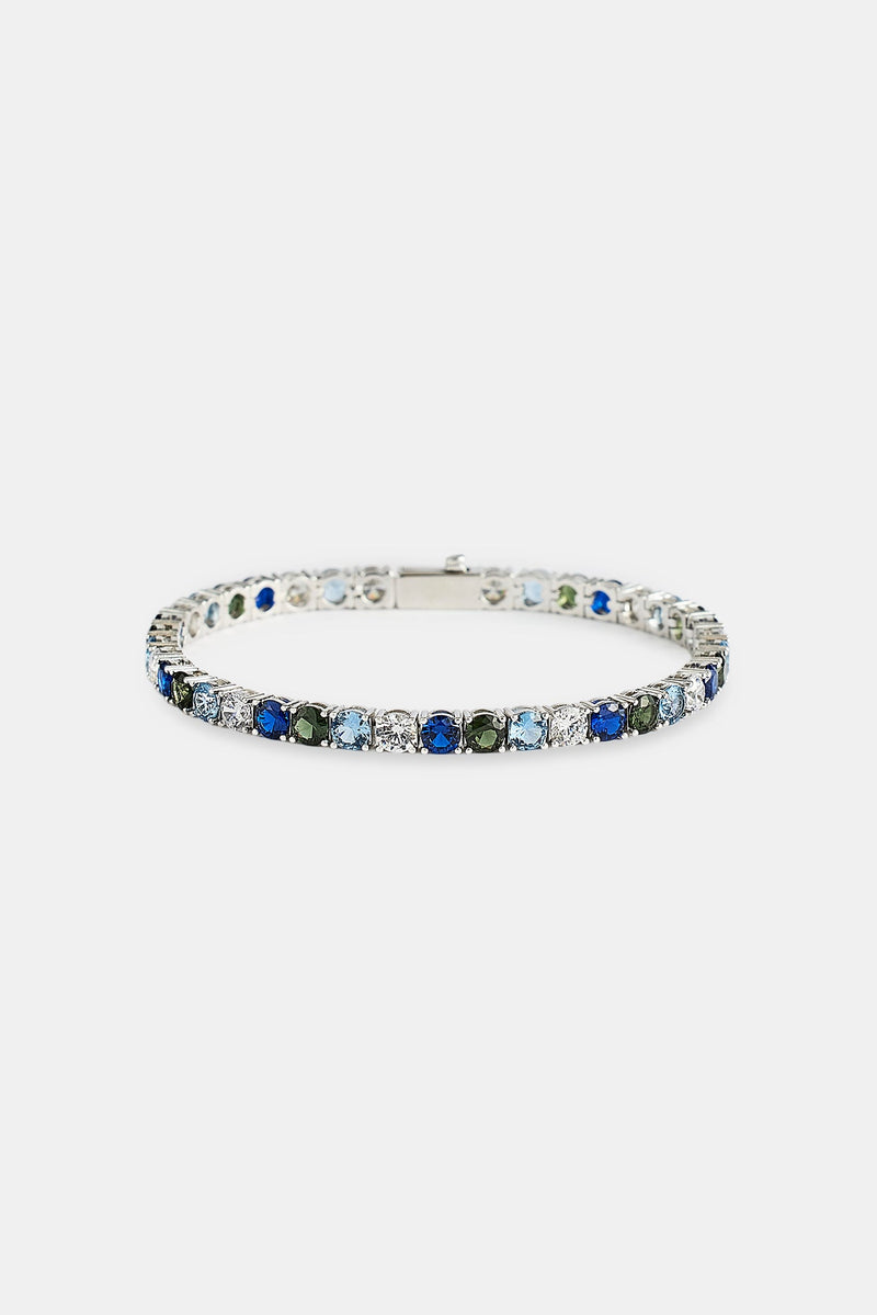 Iced Blue Ombre Tennis Bracelet - 5mm