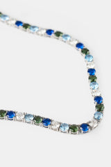 Iced Blue Ombre Tennis Chain - 5mm