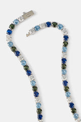 Iced Blue Ombre Tennis Chain - 5mm