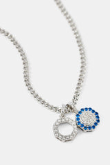 Iced Double Motif Shape Necklace - 10mm