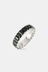 Iced Black Tennis Ring - 5mm