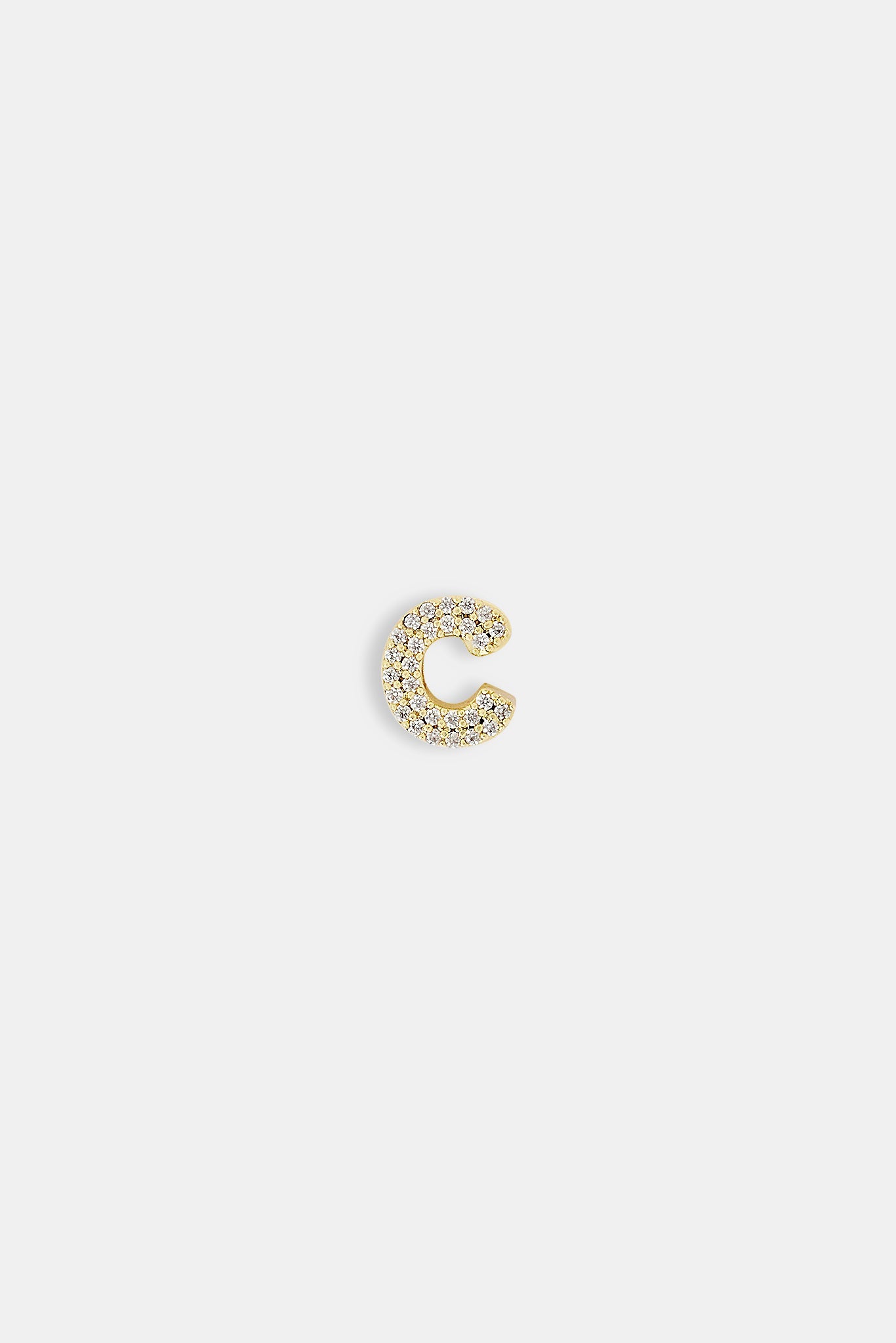 Iced Letter Pendant - 12mm
