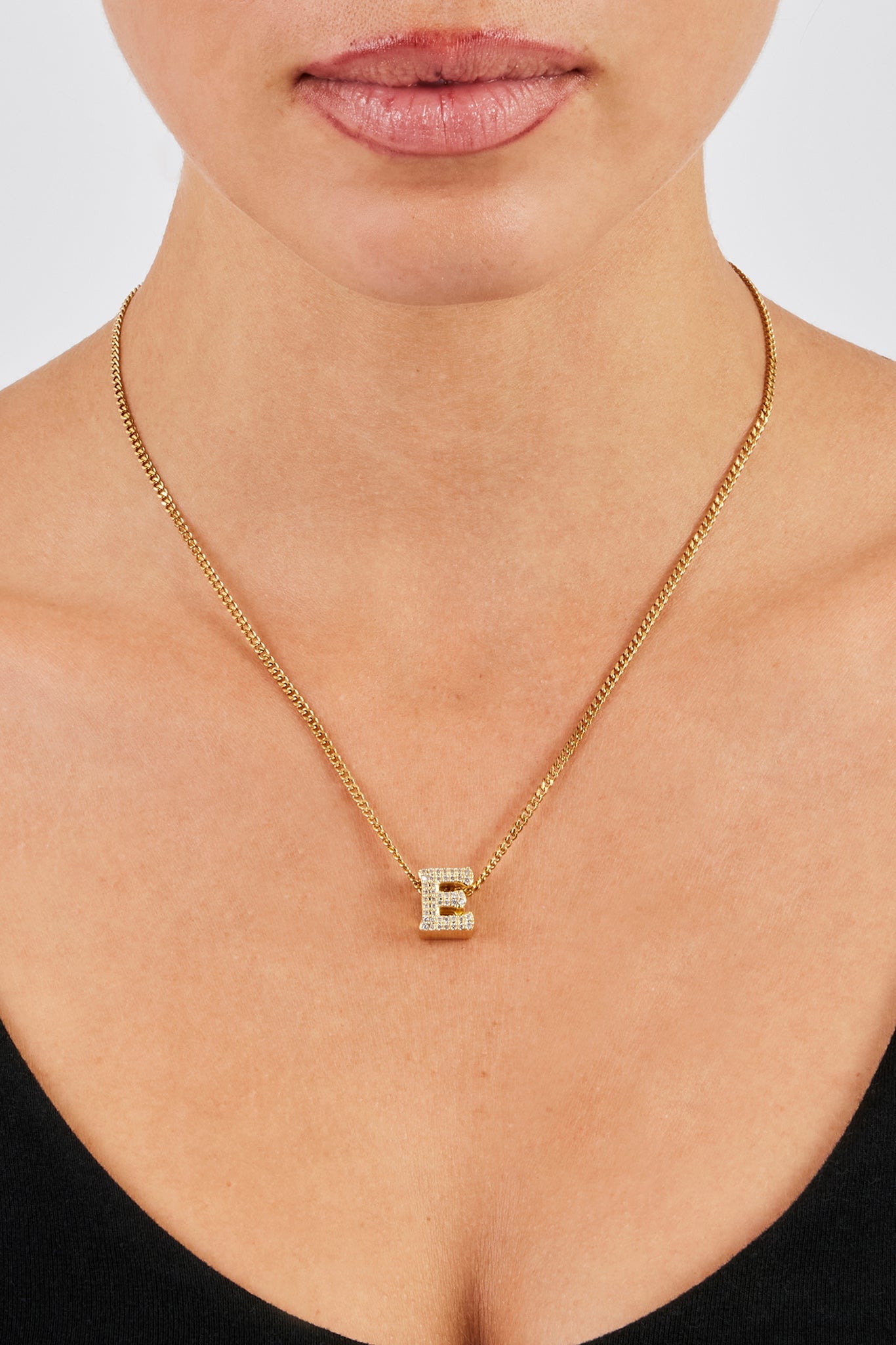 Iced Letter Pendant - 12mm